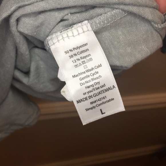 NWT Lularoe Randy Raglan Tee Large Gray t-shirt top - Picture 7 of 8